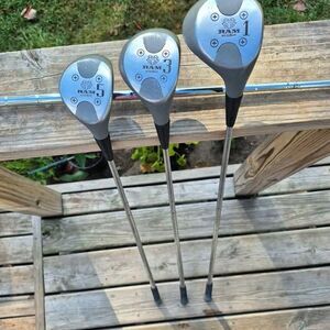 Vintage Ram Accubar Driver, 3 & 5 Wood - RH - Steel Shaft - 42" - 44"